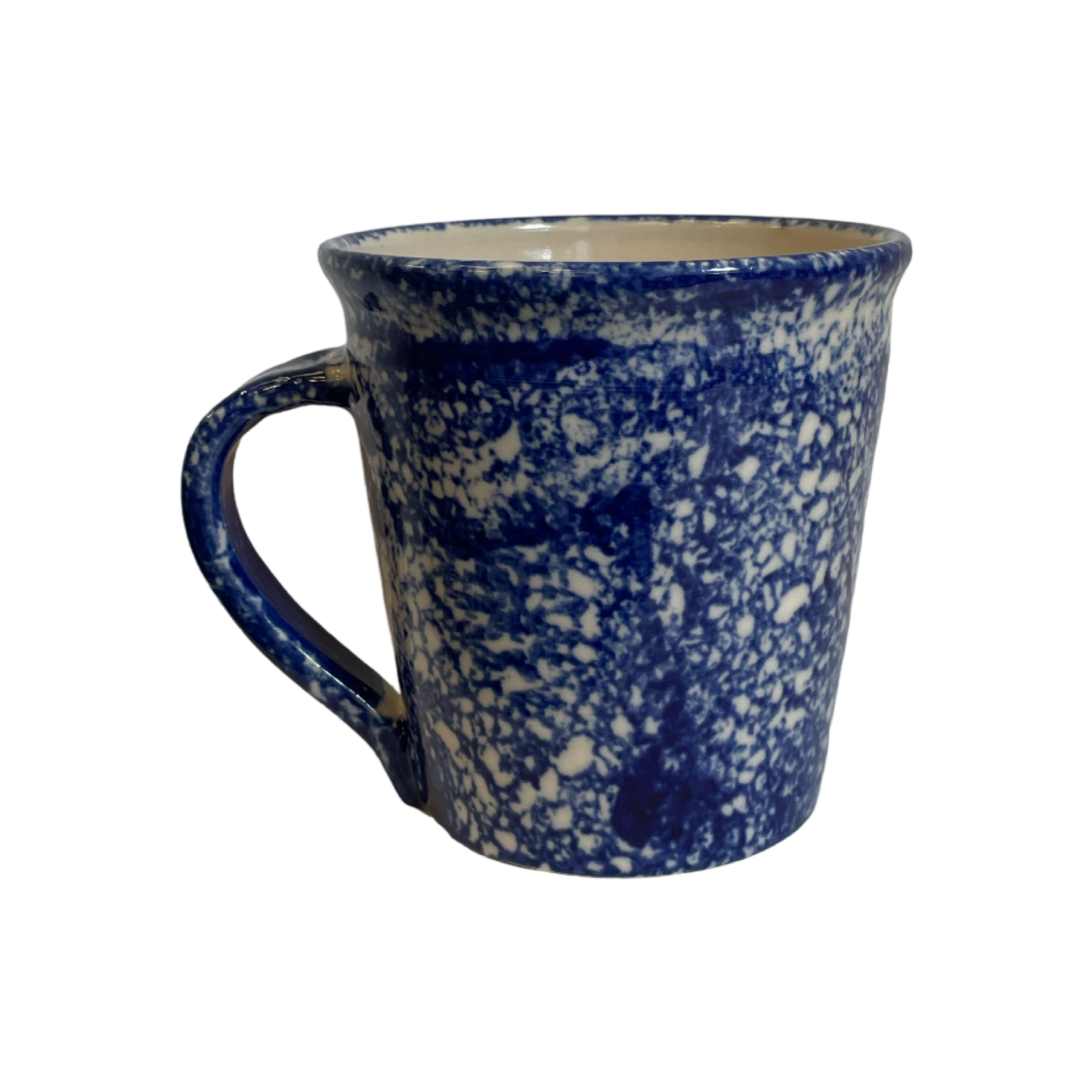 Cobalt Sponged Mug - White