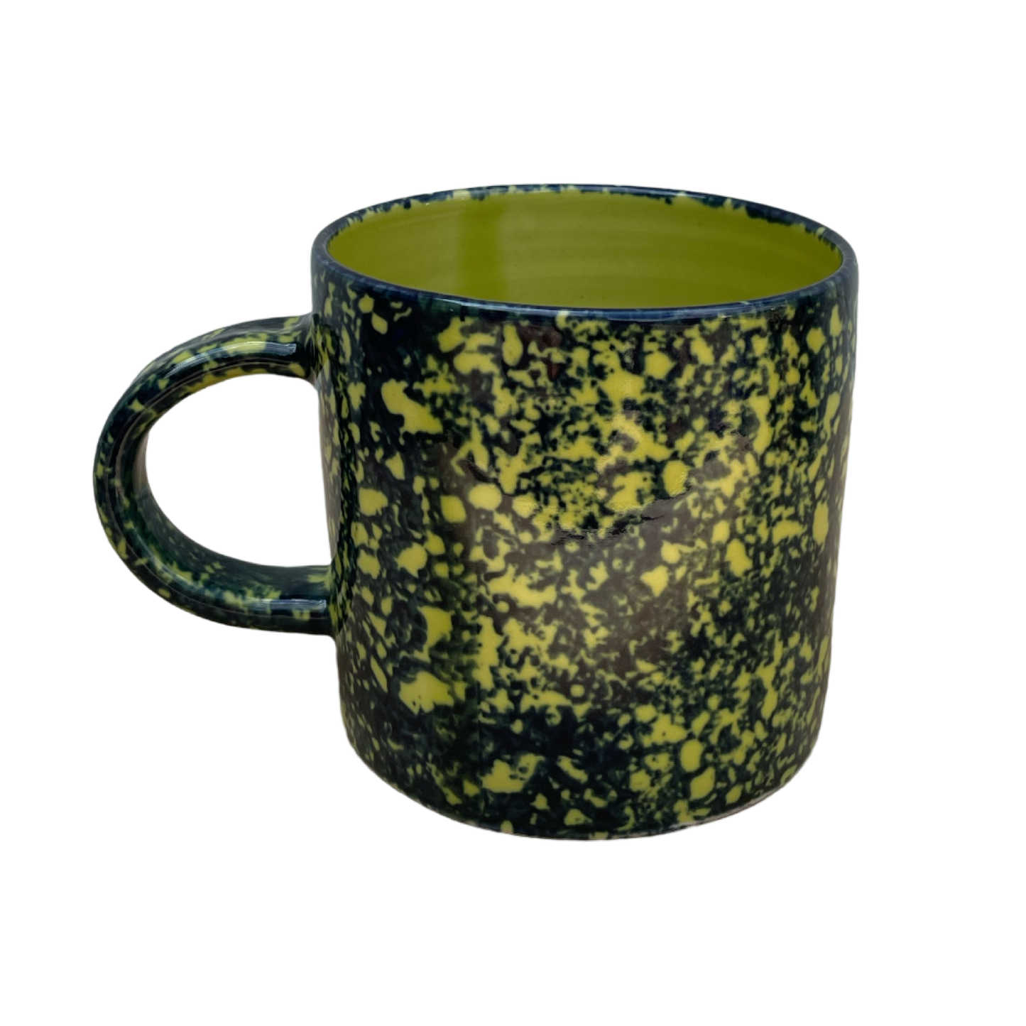 Cobalt Sponged Mug - Lime