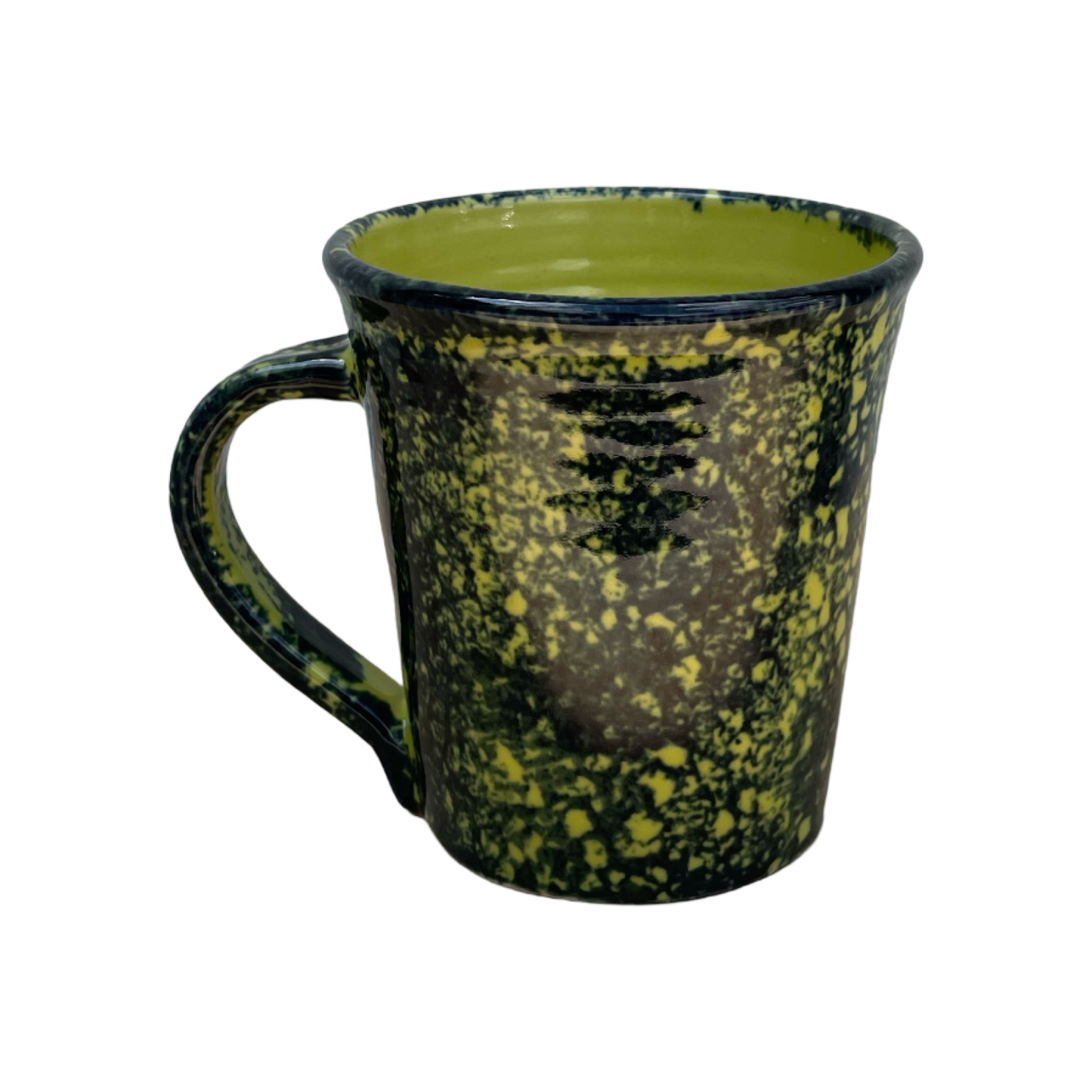 Cobalt Sponged Mug - Lime