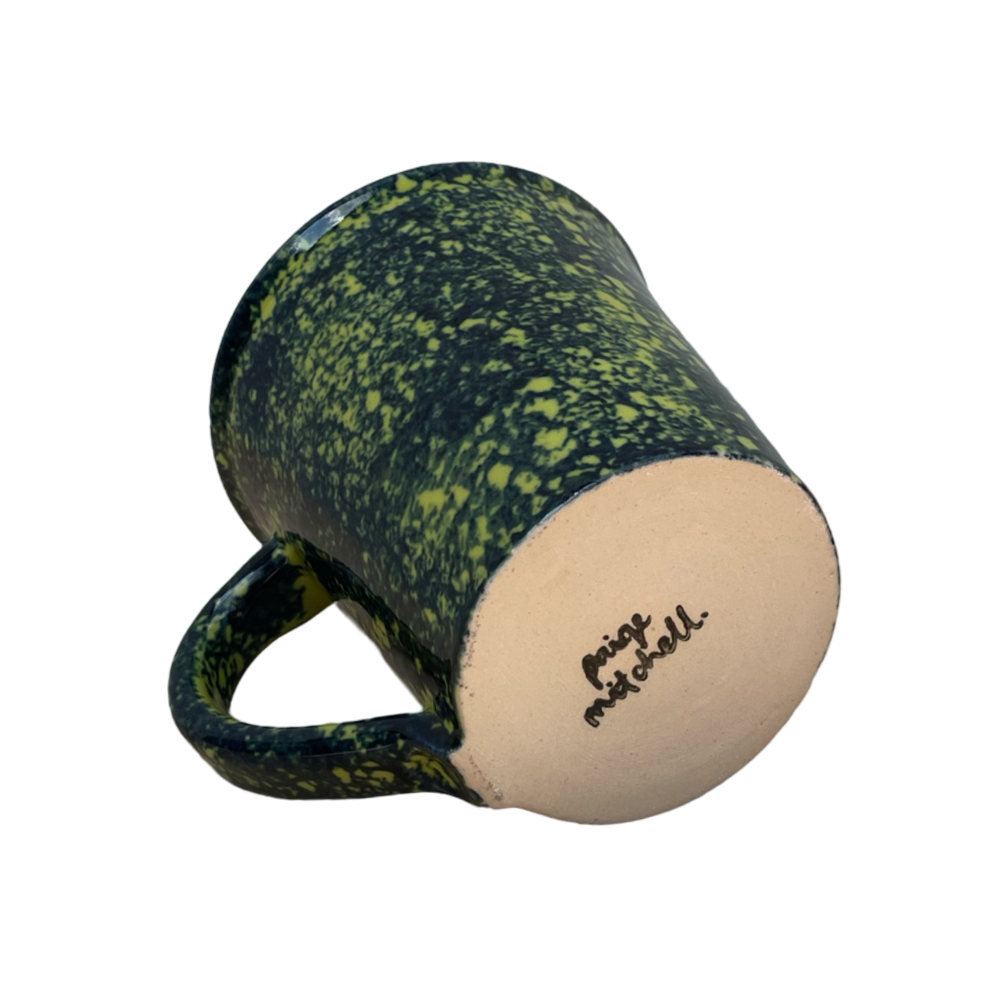 Cobalt Sponged Mug - Lime